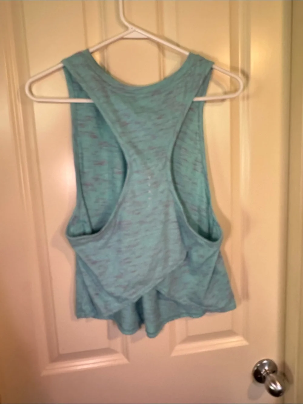 Nike Teal Space-Dye Dri-FIT Tank with Pink Shoulder Accents